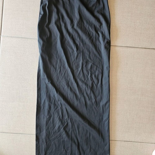 Set K1 onesize with elastic, crop top and skirt with slit, new black