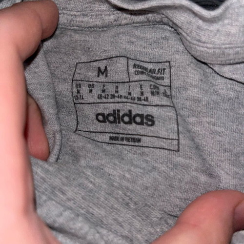 Adidas men's short-sleeve shirt used, gray, size M