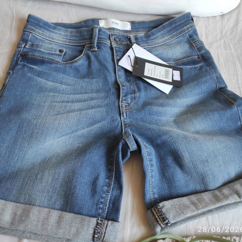 ICHI bermudas new, size S, blue and beige, pack of 2