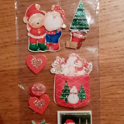Christmas sticker packs new, 4 pieces