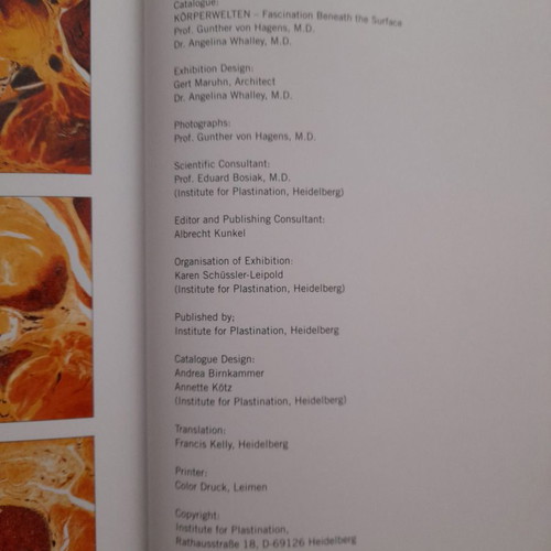 Körperwelten - Fascination Beneath the Surface used exhibition catalogue book