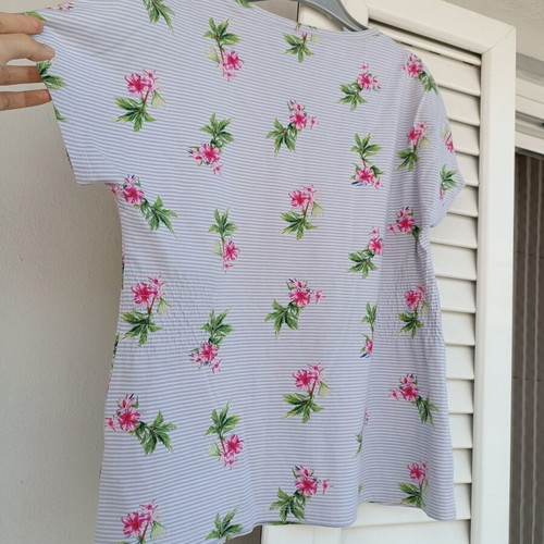 Marks & Spencer Blue Floral Peplum Top like new, size S