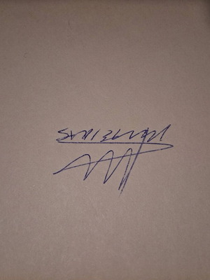 Handwritten autographs of Panathinaikos players used, authentic