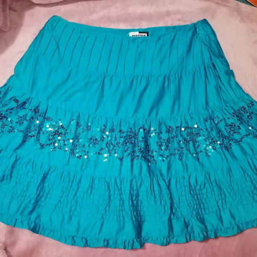Anonima seersucker skirt XL new