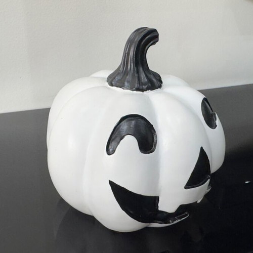 Decorative Halloween pumpkin black and white minimal style like new
