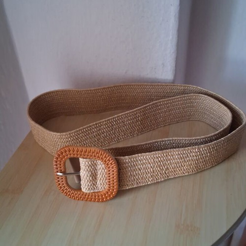 Woven belt beige color new