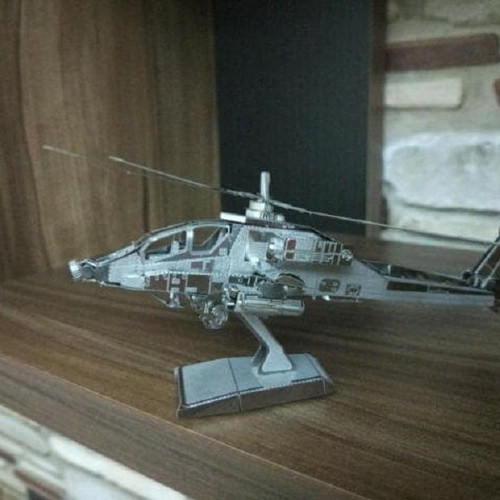 AH-64 Apache metal 3D puzzle model, 2 sheets