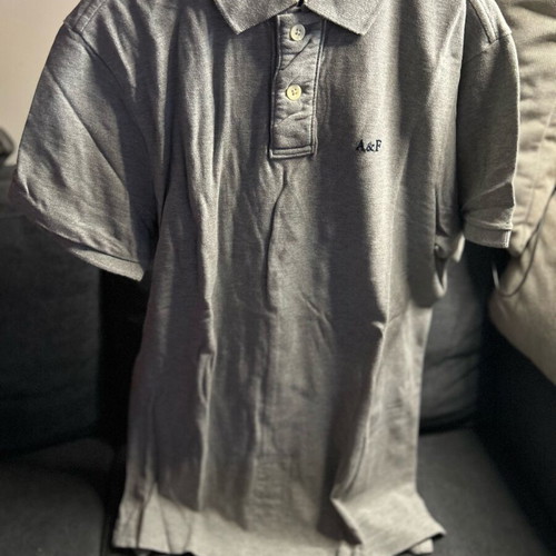 Abercrombie & Fitch men's short-sleeve polo gray like new