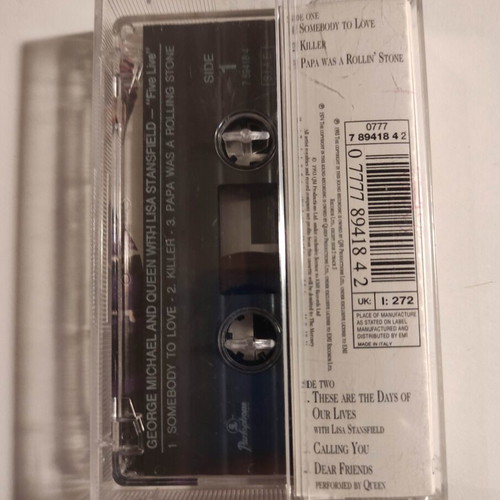 George Michael and Queen Five Live cassette tape like new, pop