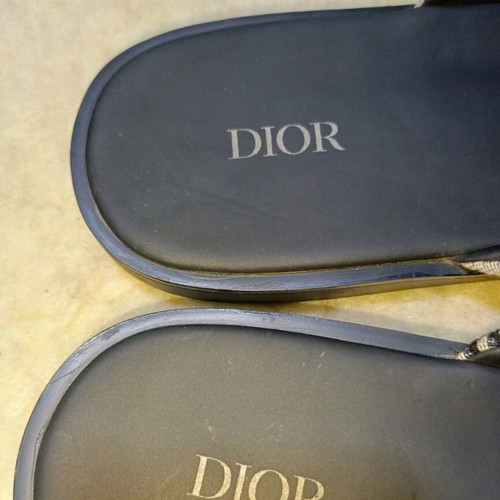 Christian Dior Indior Mule Slipper beige and black Dior Oblique Jacquard size 45 like new