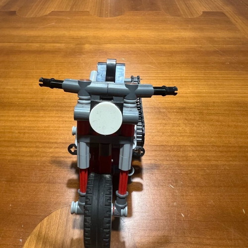 Lego motorcycle replica new with working chain and handlebar