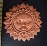 Clay wall decoration, terracotta color, pack