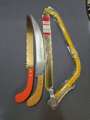 Set of new saws with 450mm bow saw, Augusta and Salvador saws