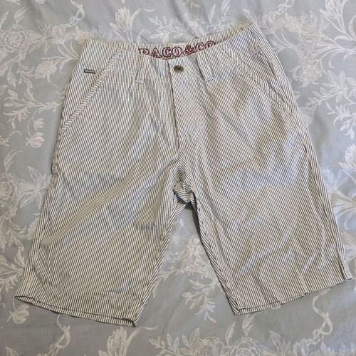 Paco & Co Bermuda shorts like new, 100% cotton, size 28, striped