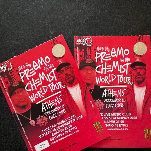 Dj Premier(preemo)+dj Alchemist concert ticket new at Fuzz