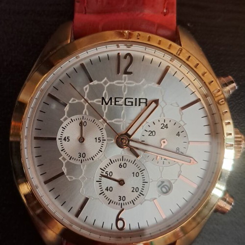 Megir women's wristwatch like new with battery and strap replaced