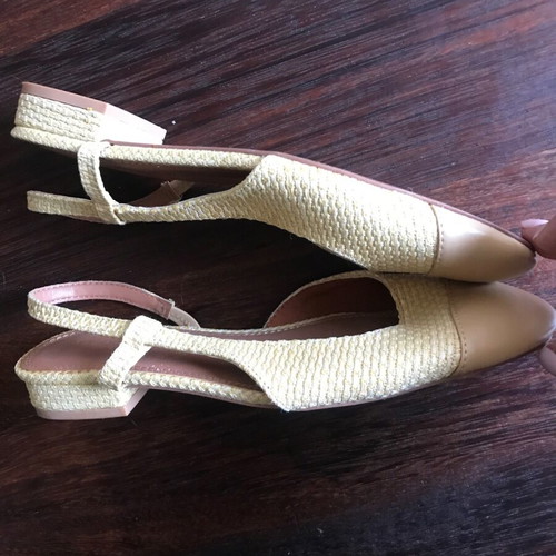 Raffia shoes with beige toe Asos new, size 37