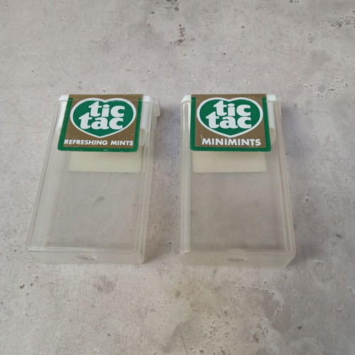Tic Tac collectible candy boxes used, pack of 2, 1980s
