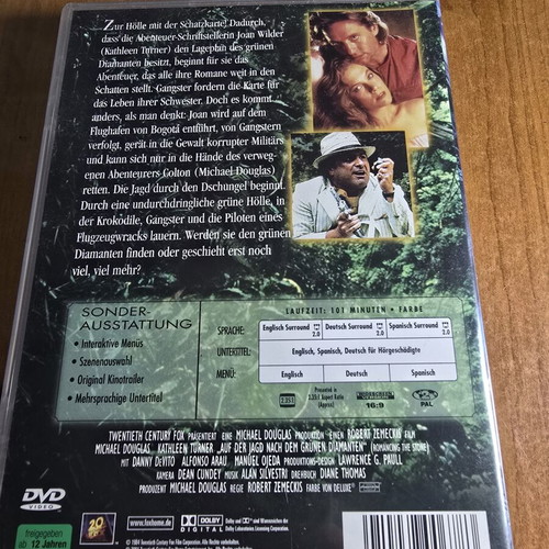 Romancing the Stone DVD like new, adventure with Michael Douglas
