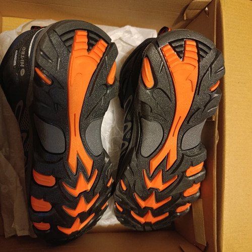 Hi-Tec Blackout Mid WP JR blue orange kids shoes size 36