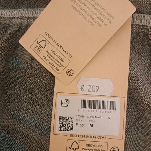 Scotch & Soda printed denim jacket new with tags, size M