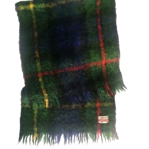 St. Michael vintage wool and mohair scarf like new, red and green
