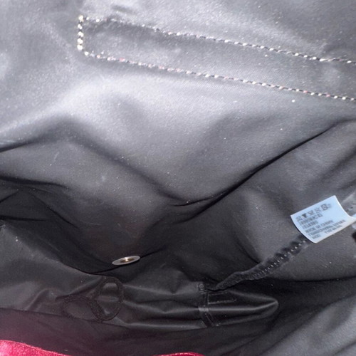 Longchamp backpack used, bordeaux red with brown adjustable straps