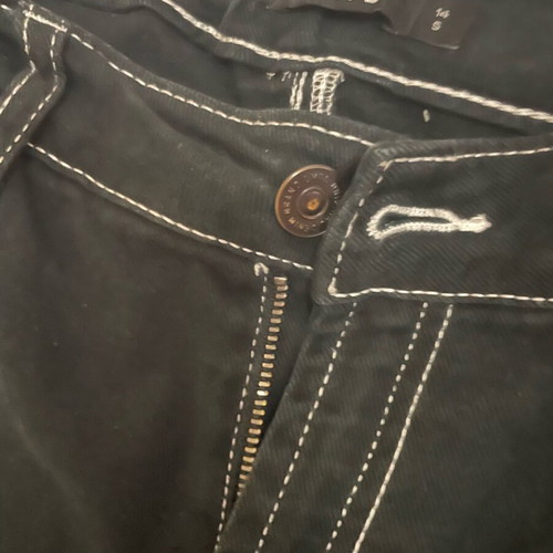 Black jeans for girls size 14/S with white stitching like new LMTD
