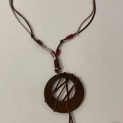Handmade wooden necklace like new