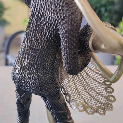 Decorative metal sculptures new, dancing couple and doll