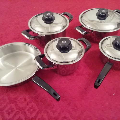 TAC cookware set 9 pieces stainless steel 18/10 new
