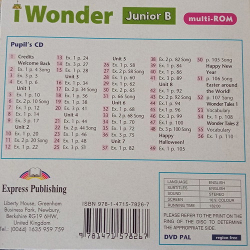 I Wonder Junior B CD like new, Express Publishing