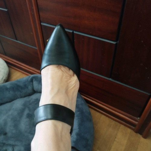 Black sandal like new, 11 cm heel, Greek brand, size 37