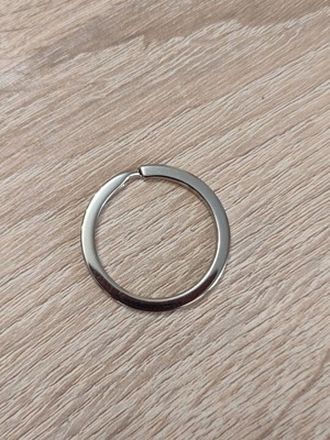 Metal keyring ring 33mm nickel new