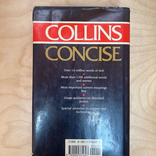 Collin’s Concise Dictionary like new, English dictionary