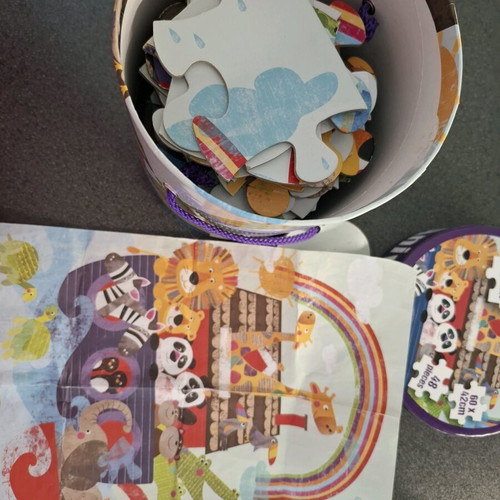 Puzzle The Ark with Animals and Toy Story like new 3+