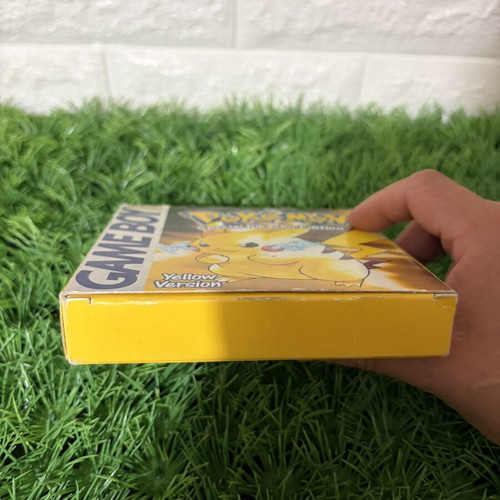 Pokémon Yellow Game Boy cartridge used with box and manual