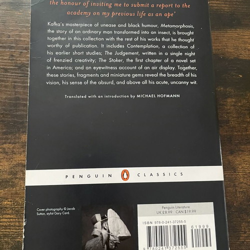 Franz Kafka Metamorphosis and Other Stories book used