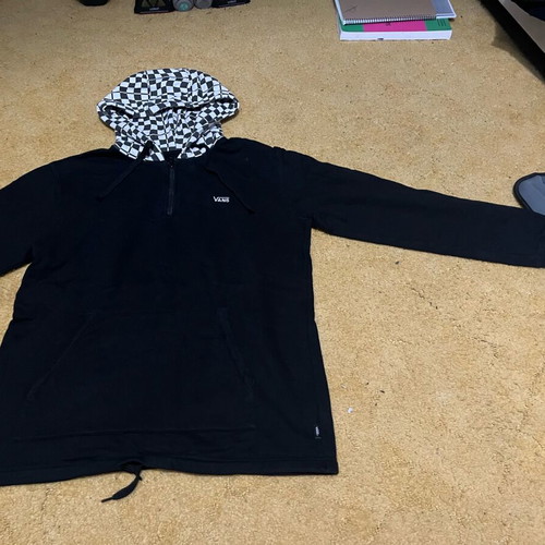 Vans hoodie size M like new, black and white