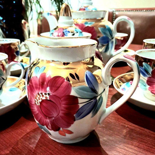 Σετ Τσαγιού Dulevo Porcelain Κόκκινη Παπαρούνα Vintage 1960-70 Καινούργιο