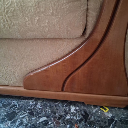 Living room set with two-seater sofa and two single armchairs like new