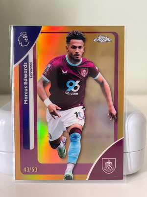 Topps Chrome Premier League κάρτα Marcus Edwards καινούργια, περιορισμένη 50