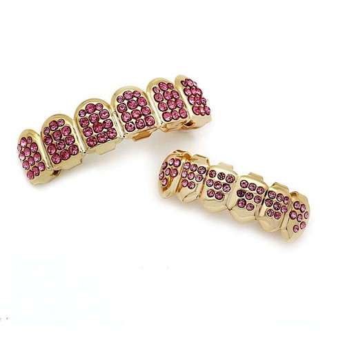 Grillz Pink Bling Bling new hip-hop set