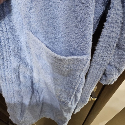Klotsotiras men's bathrobe used, hooded, size M-L