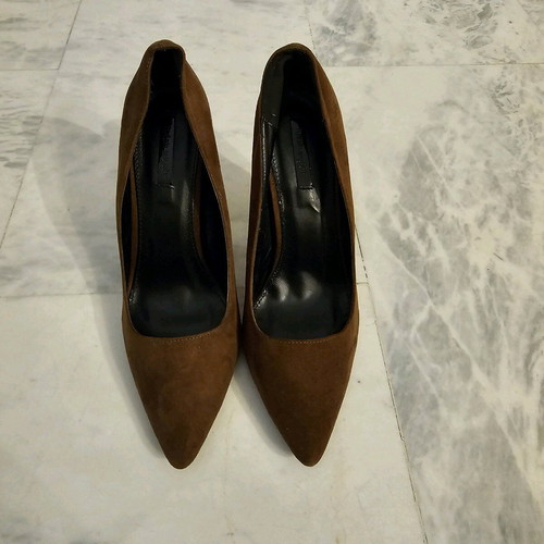 Fullah Sugah Suede Camel Brown Pumps No. 40 Used