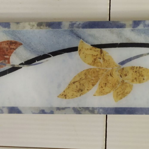Listello tiles new, 8 pieces 8x32 cm and 8 pieces 5x32 cm, 16 pieces from Italy
