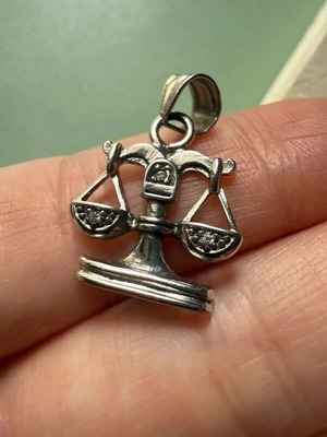 Libra Zodiac Necklace Silver 925 Handmade