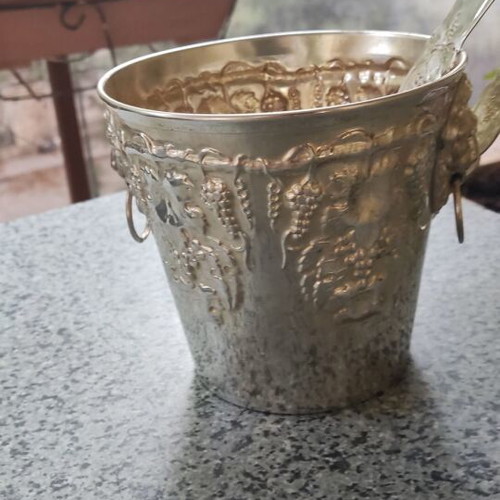 Ice bucket vintage carved used