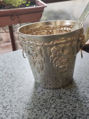 Ice bucket vintage carved used
