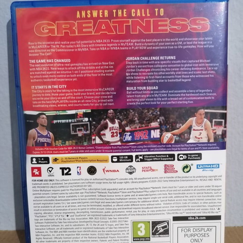 NBA 2K23 PS5 promo-display case used, no game